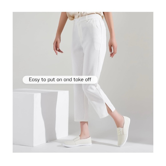 NWOT-Shupua Womens 11 Beige Light & Breathable Canvas Casual Slip-On Sneakers - Picture 15 of 15